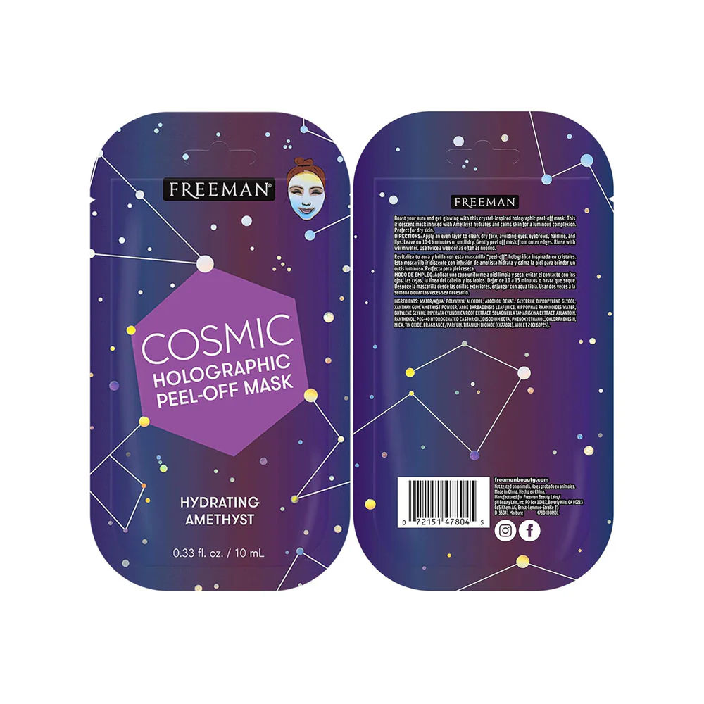 Freeman Peel Off Mask Cosmic Holographic Hydrating Amethyst 10ml - Image 3