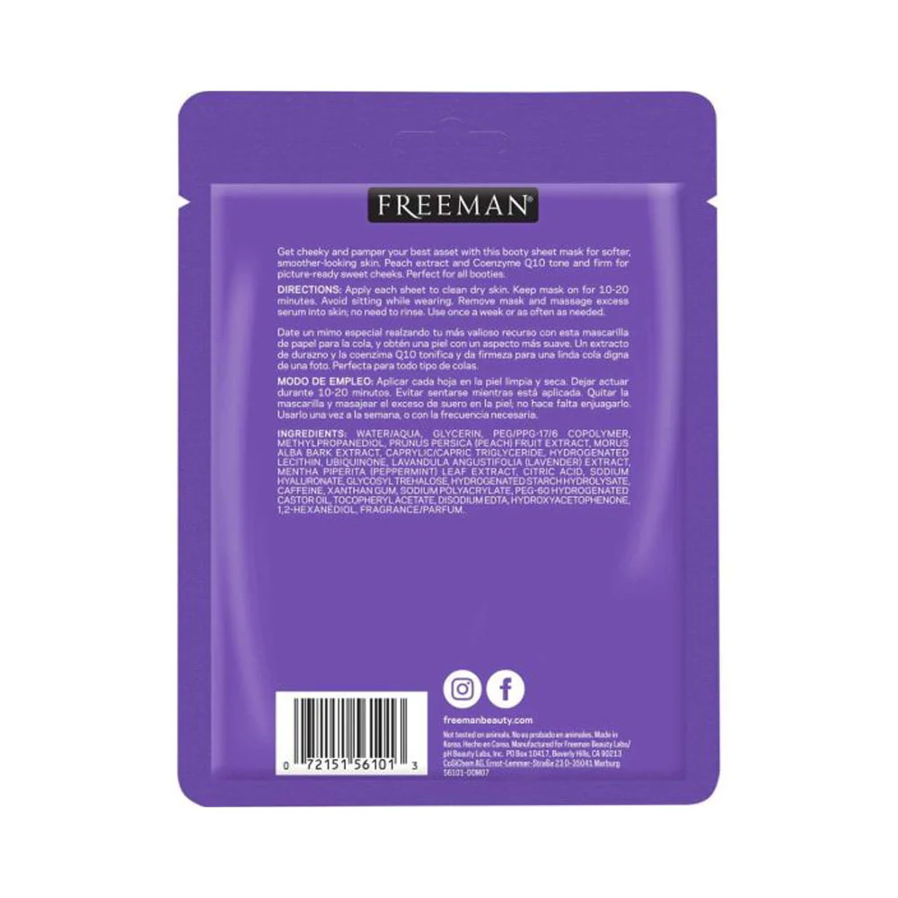 Freeman Sheet Mask Cheeky Butt Smoothing + Toning 40ml - Image 4