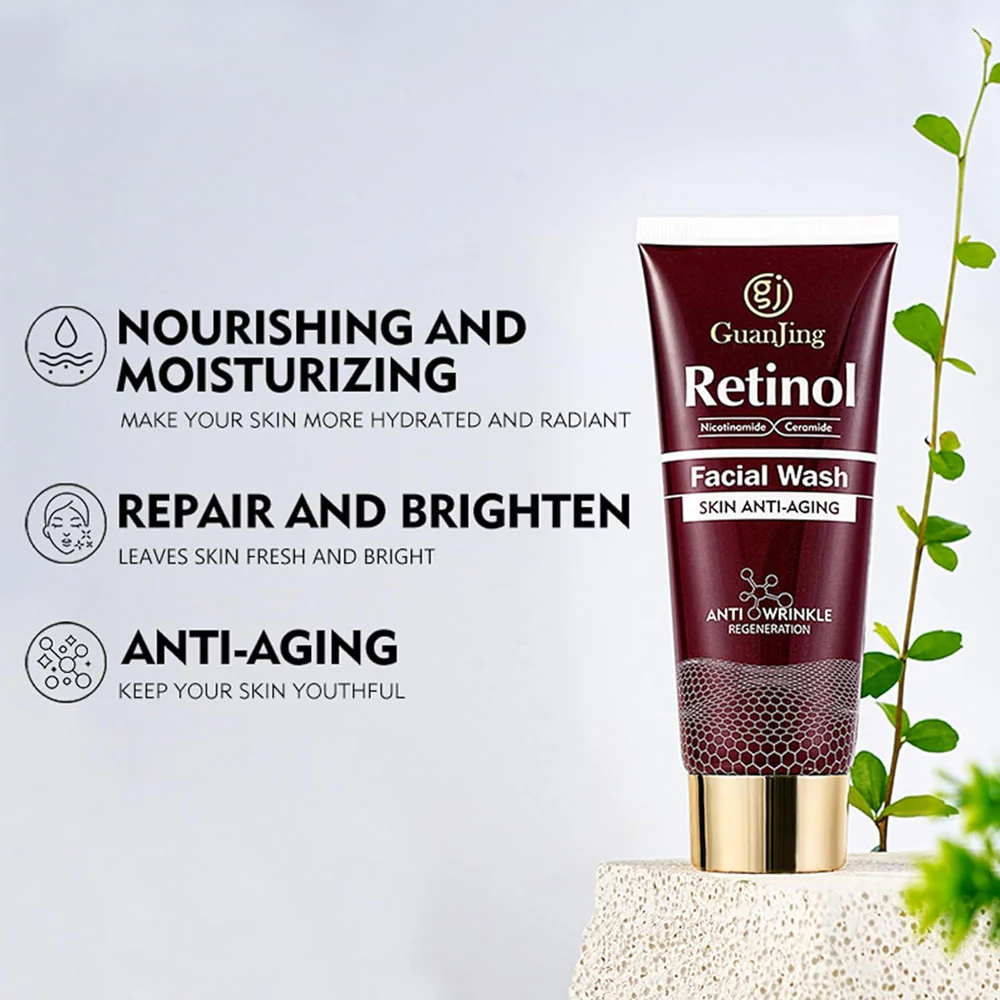 Guan Jing Retinol, Ceramide & Nicotinamide Facial Wash 100g - Image 3