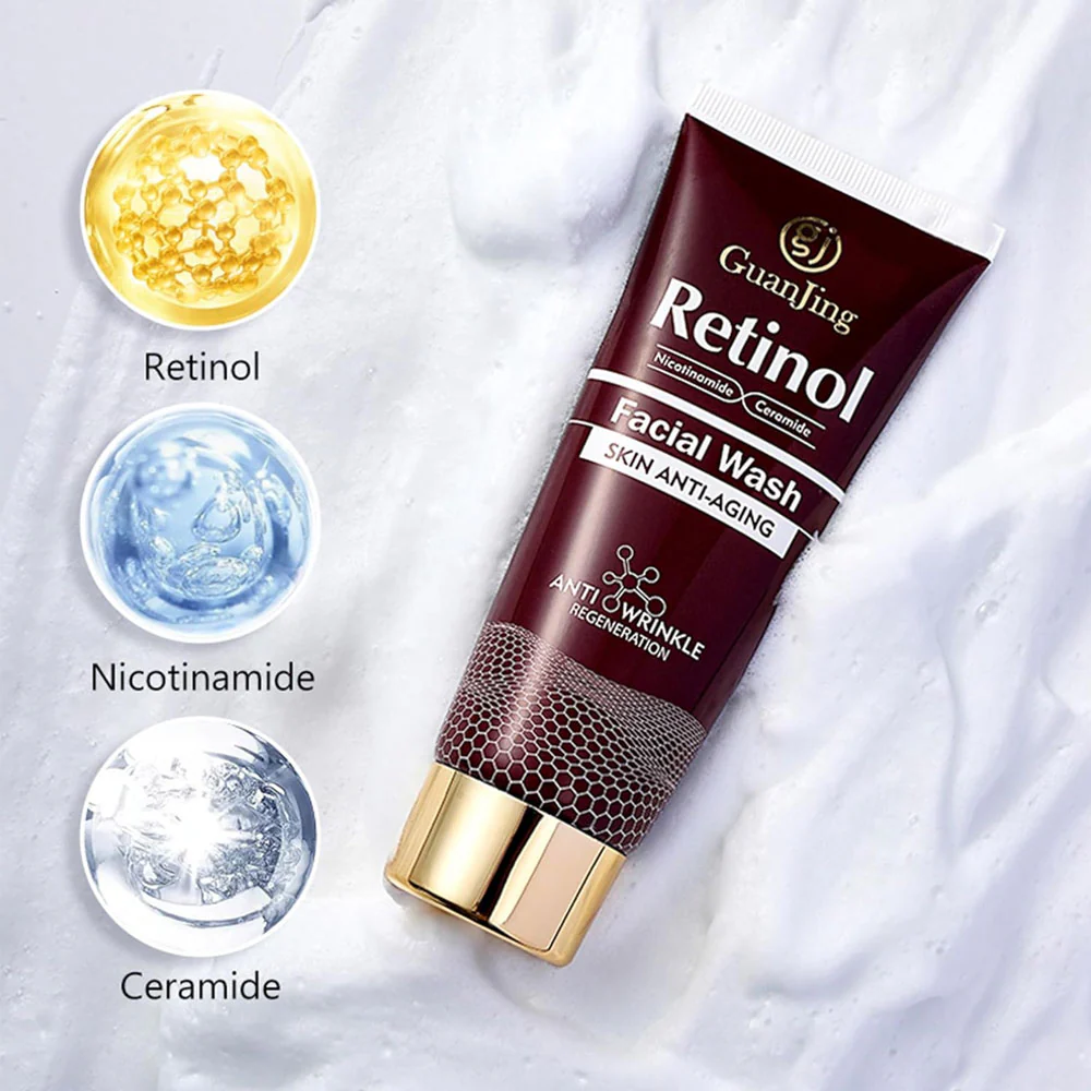 Guan Jing Retinol, Ceramide & Nicotinamide Facial Wash 100g - Image 4