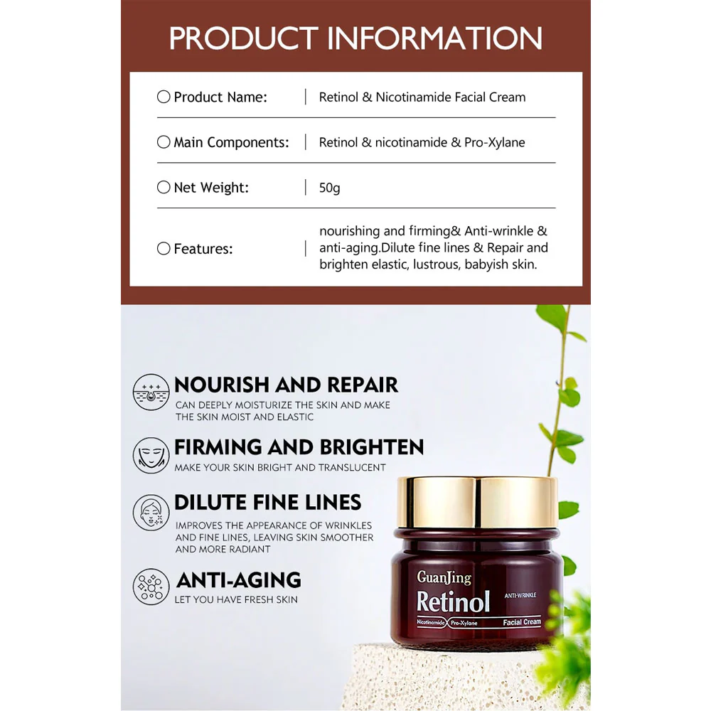 Guan Jing Retinol & Nicotinamide Facial Cream 50g - Image 2