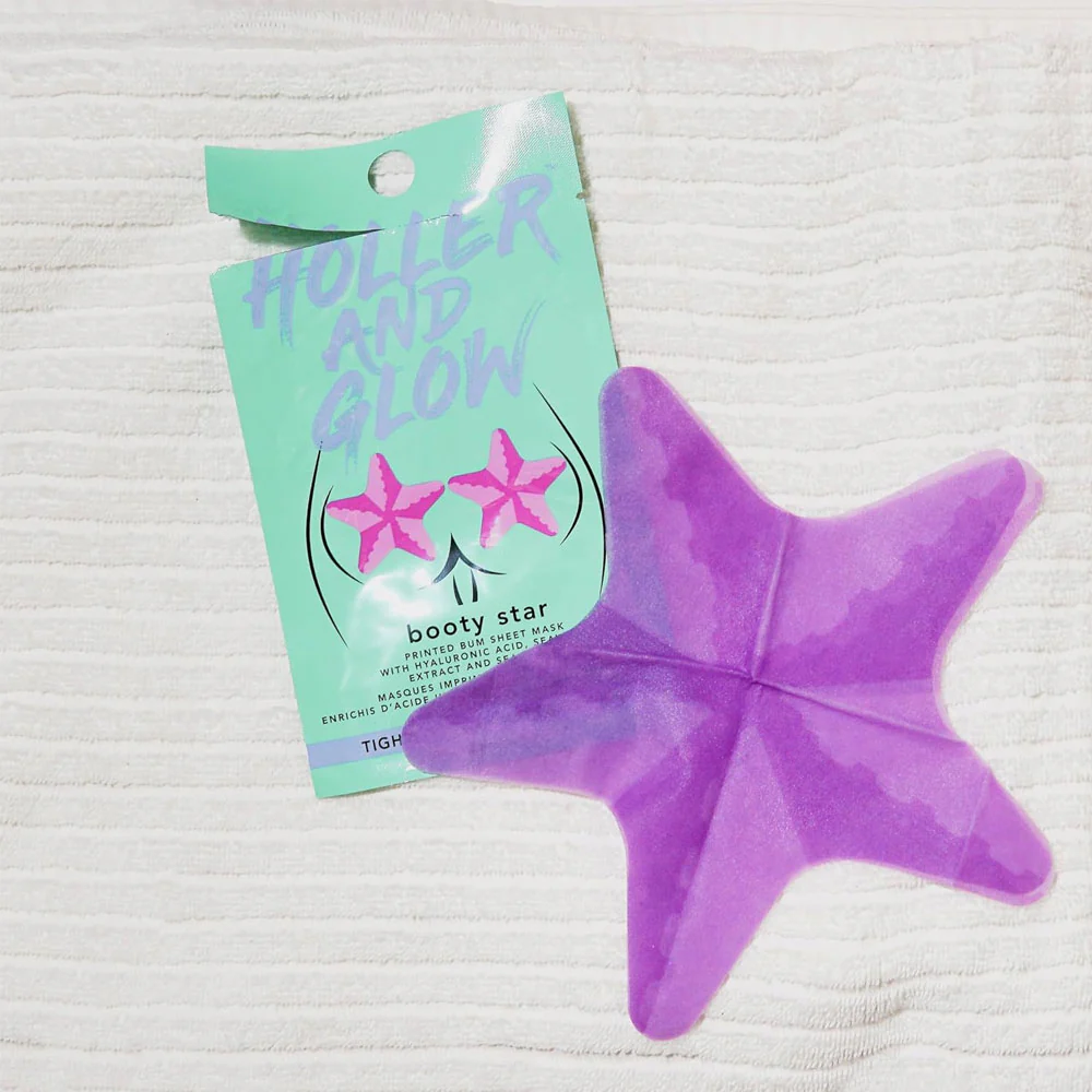Holler & Glow Printed Bum Sheet Mask Booty Star 20ml - Image 4