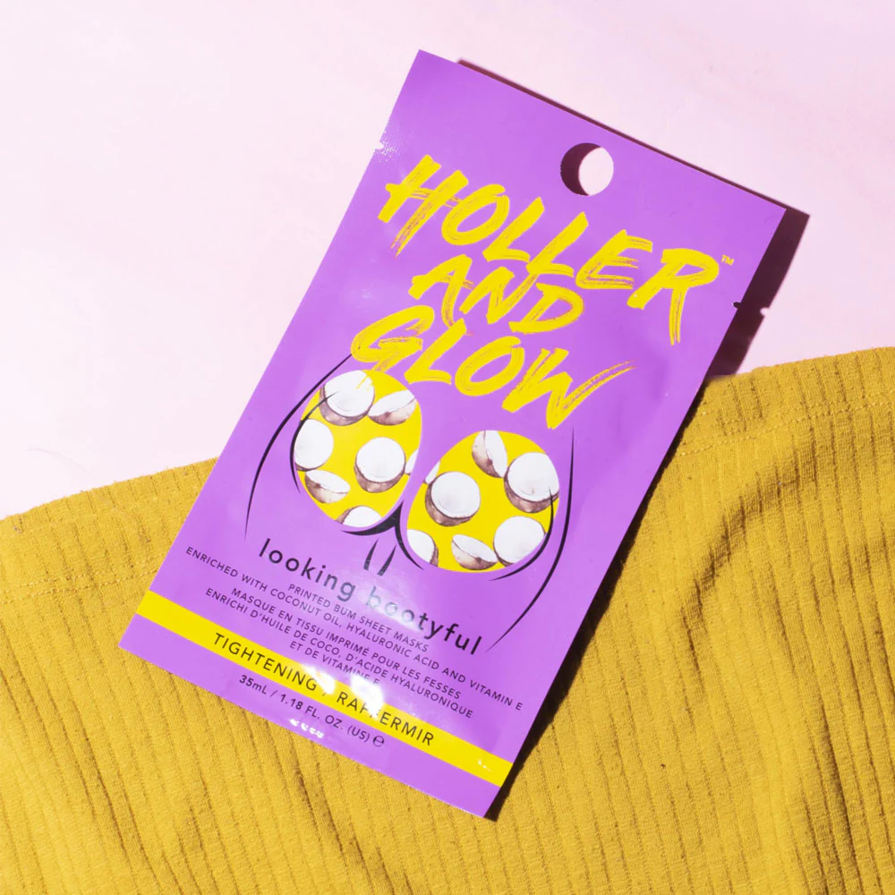 Holler & Glow Printed Bum Sheet Masks Looking Bootyful 35ml - Image 3