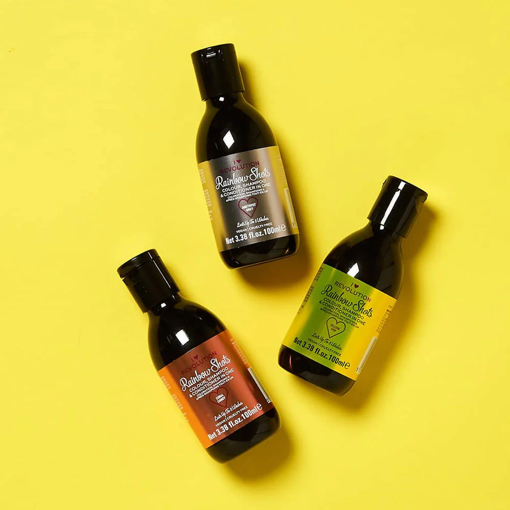 I Heart Revolution Rainbow Shots Colour, Shampoo, & Conditioner In One Amethyst Grey 100ml - Image 3