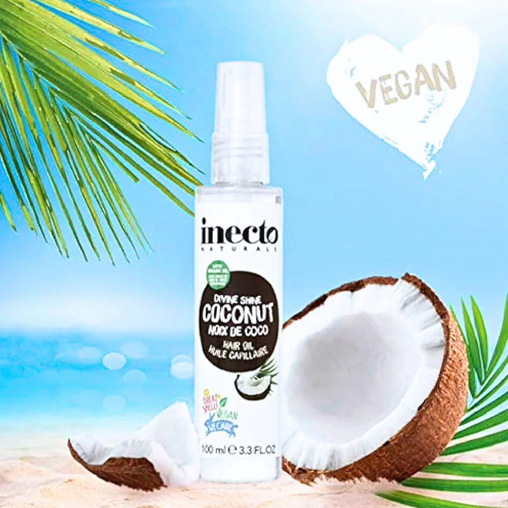 Inecto Hair Oil Divine Shine Coconut Vegan 100ml - Image 2