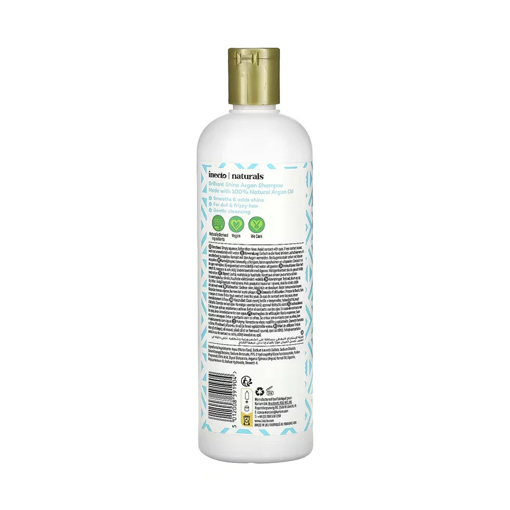 Inecto Naturals Argan Shampoo Brilliant Shine 500ml - Image 2