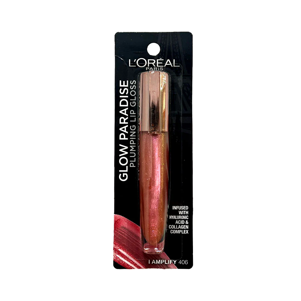 L'Oreal Glow Paradise Plumping Lip Gloss 406 I Amplify - Image 4