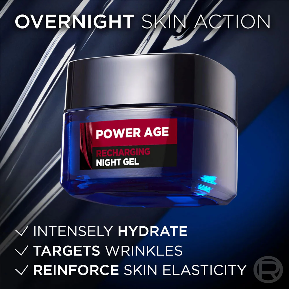 L'Oreal Men Expert Power Age Recharging Night Gel 50ml - Image 2