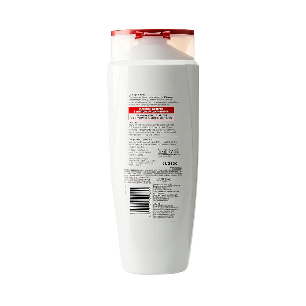 L'Oreal Repairing Shampoo Elvive Total Repair 5 Damaged Hair 300ml - Image 3