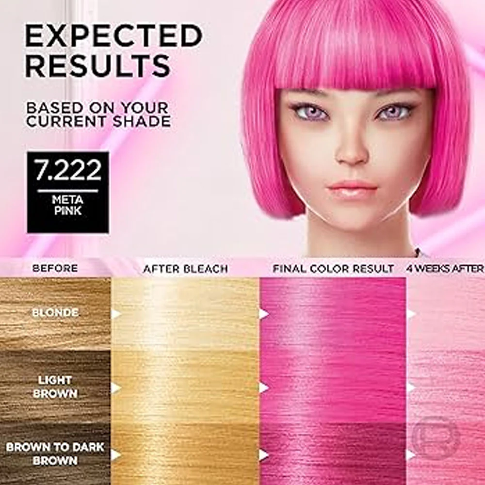 L'Oreal Vivid Hair Colour Preference 7.222 Meta Pink - Image 2