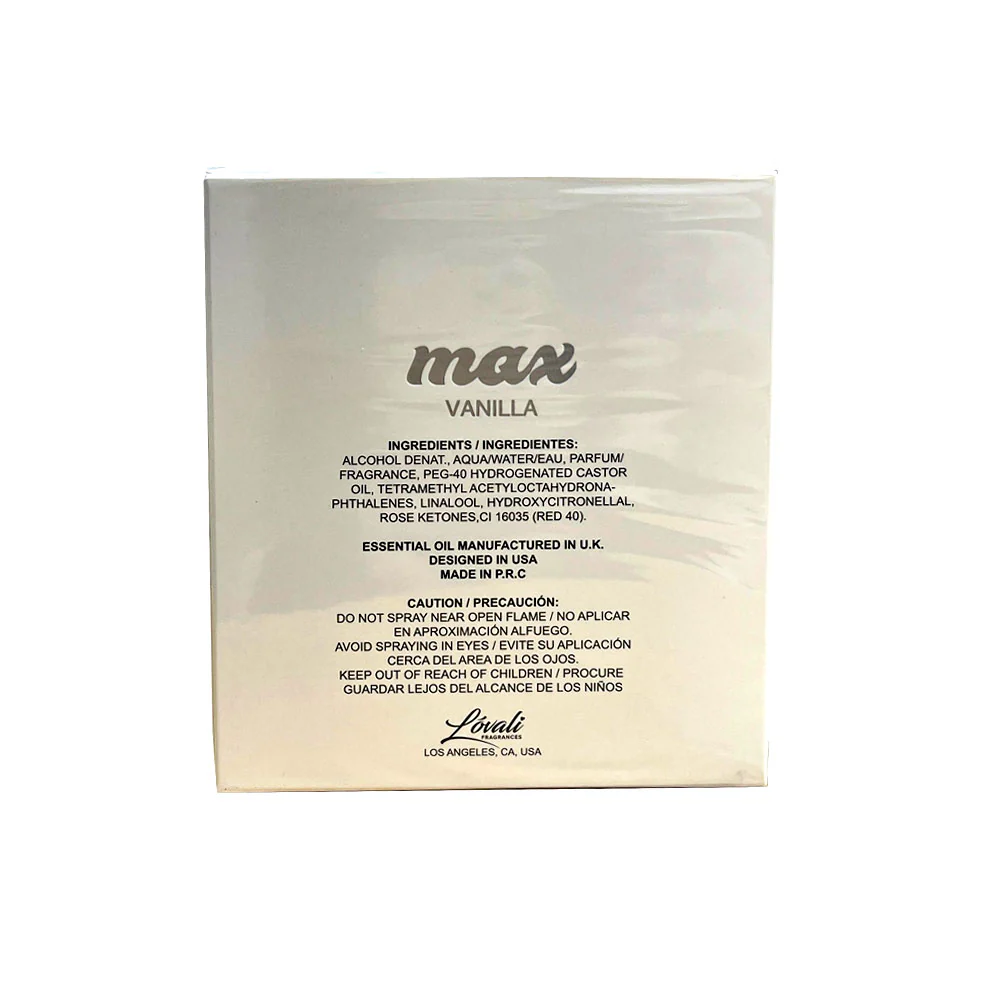 Lovali Max Vanilla Eau De Parfum 100ml - Image 2