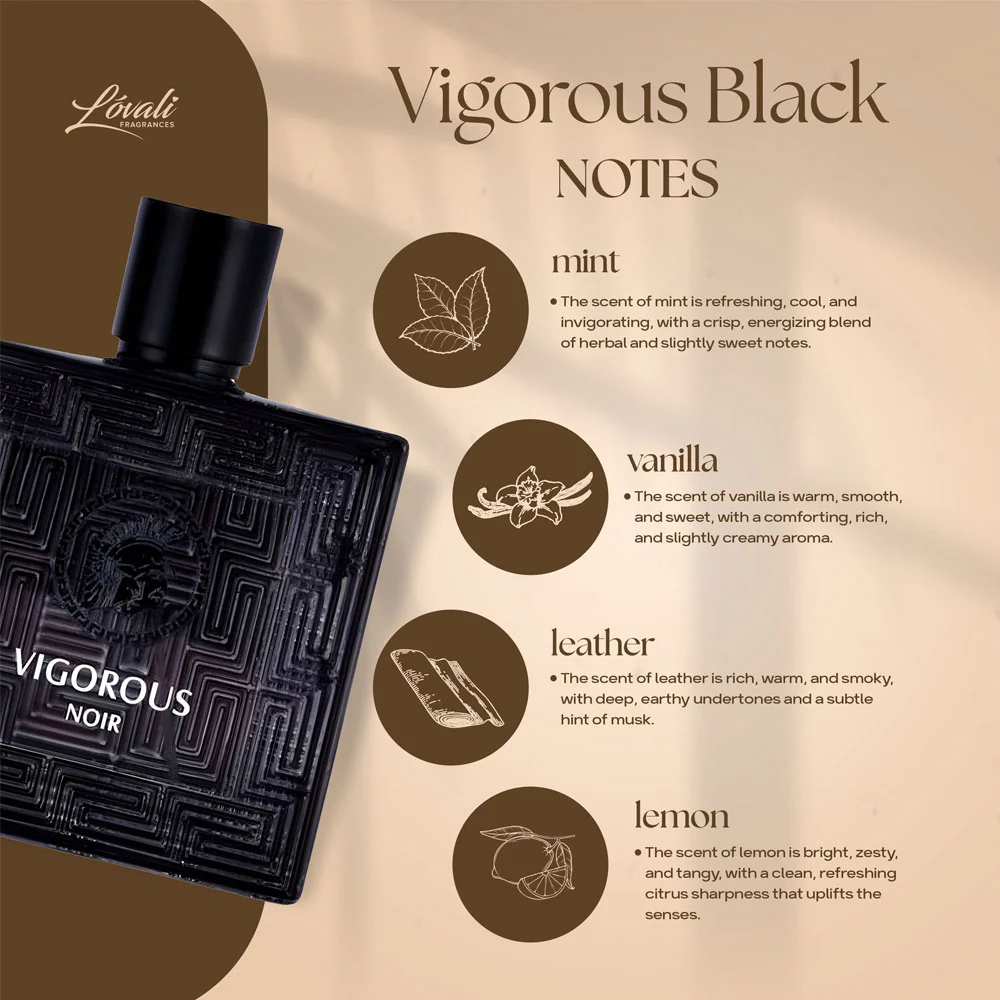 Lovali Vigorous Noir Eau De Parfum Spray 100ml - Image 2