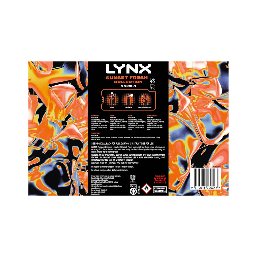 Lynx Sunset Fresh Collection Bodyspray 5x 165ml - Image 2
