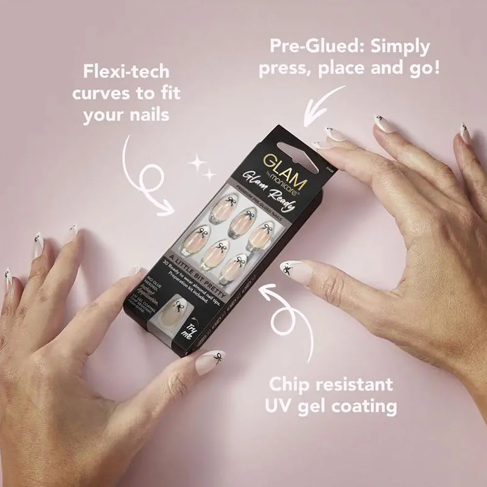 Manicare Pre Glued Nails Glam Ready My Floral Bliss 30pk - Image 3
