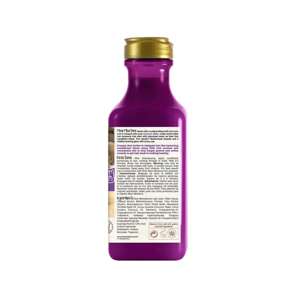 Maui Conditioner Moisture Hair Care Heal & Hydrate For Dry Damaged Hair Shea Butter 385ml - Image 2