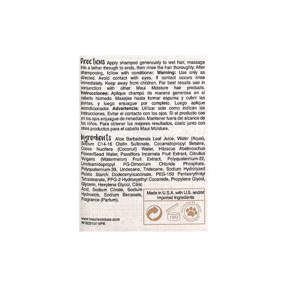 Maui Moisture Hibiscus Water Shampoo 385ml - Image 2