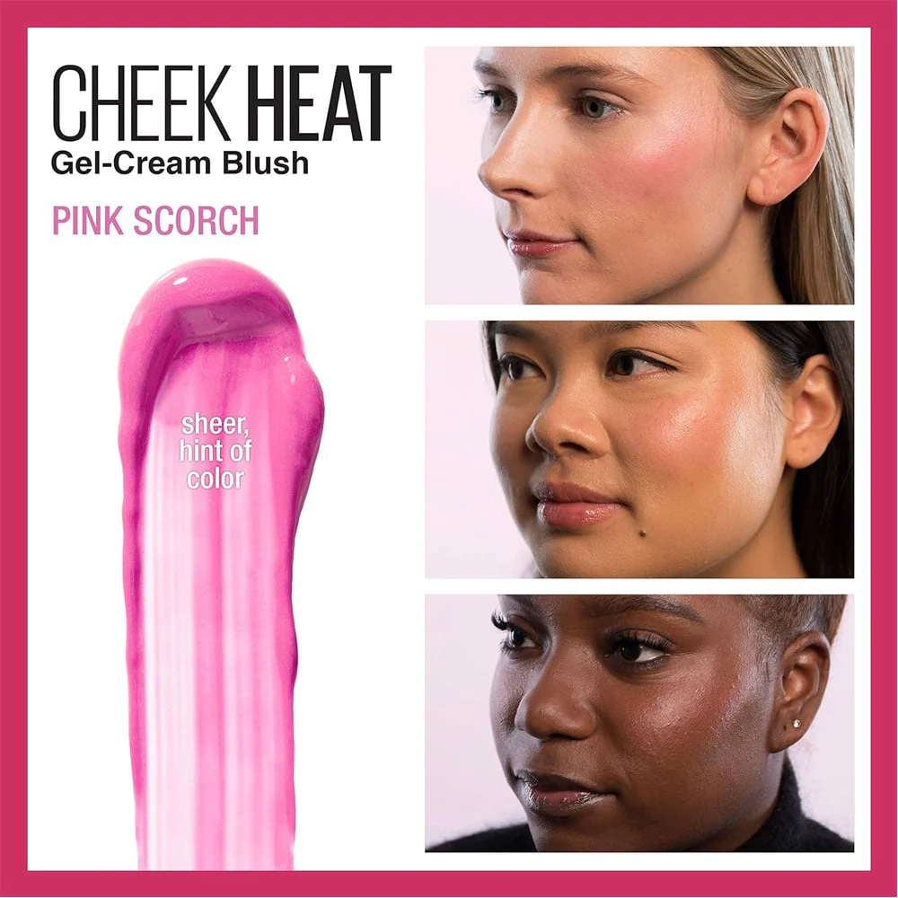 Maybelline Cheek Heat Cream Blush 10 Pink Scorch 8ml - Image 3