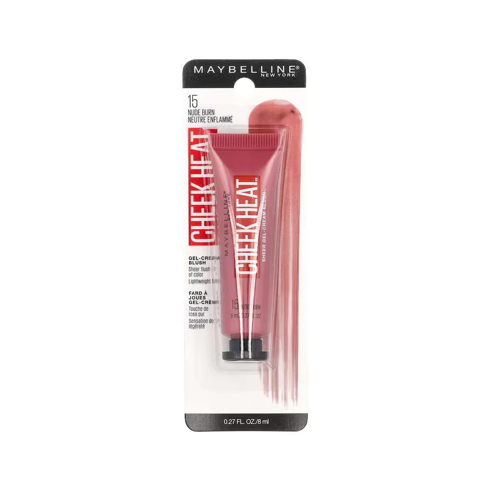 Maybelline Cheek Heat Sheer Gel Cream Blush 15 Nude Burn 8ml - Image 2