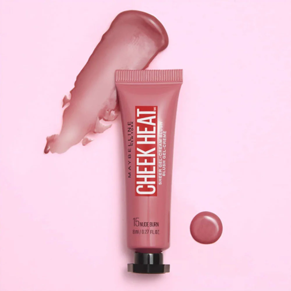 Maybelline Cheek Heat Sheer Gel Cream Blush 15 Nude Burn 8ml - Image 3