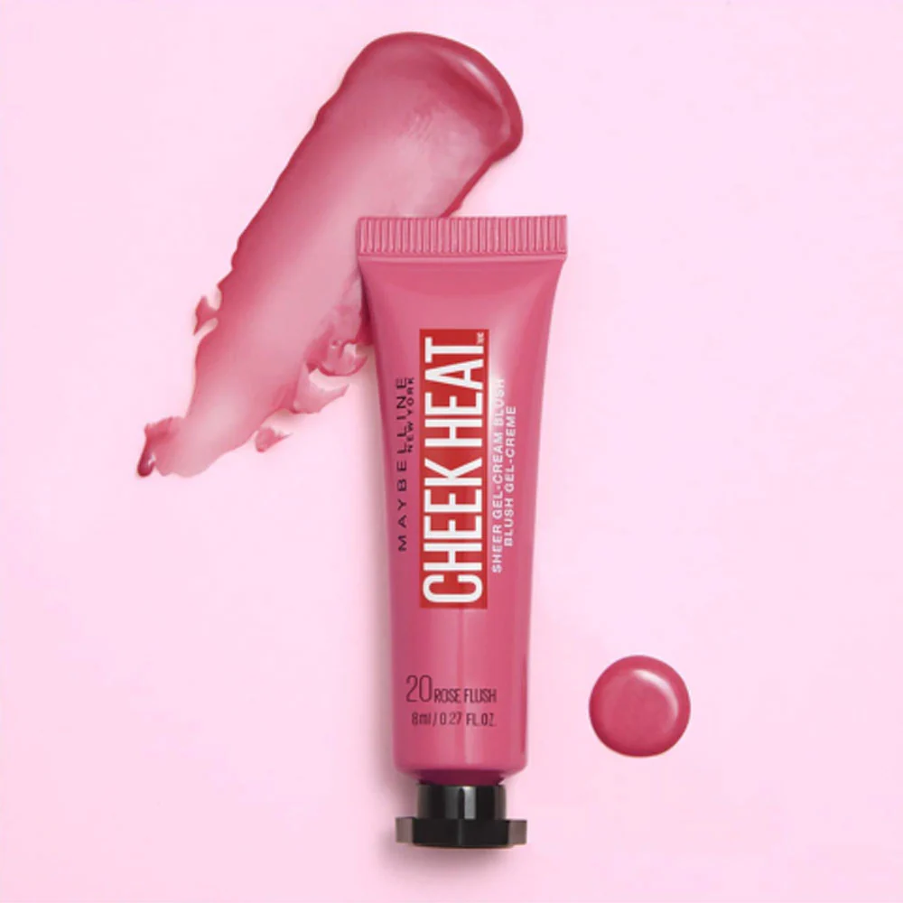 Maybelline Cheek Heat Sheer Gel Cream Blush 20 Rose Flush 8ml - Image 4
