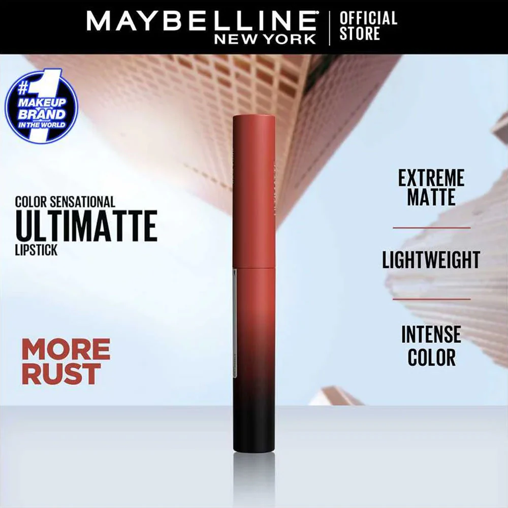 Maybelline Color Sensational Ultimatte Matte Lipstick 899 More Rust - Image 2