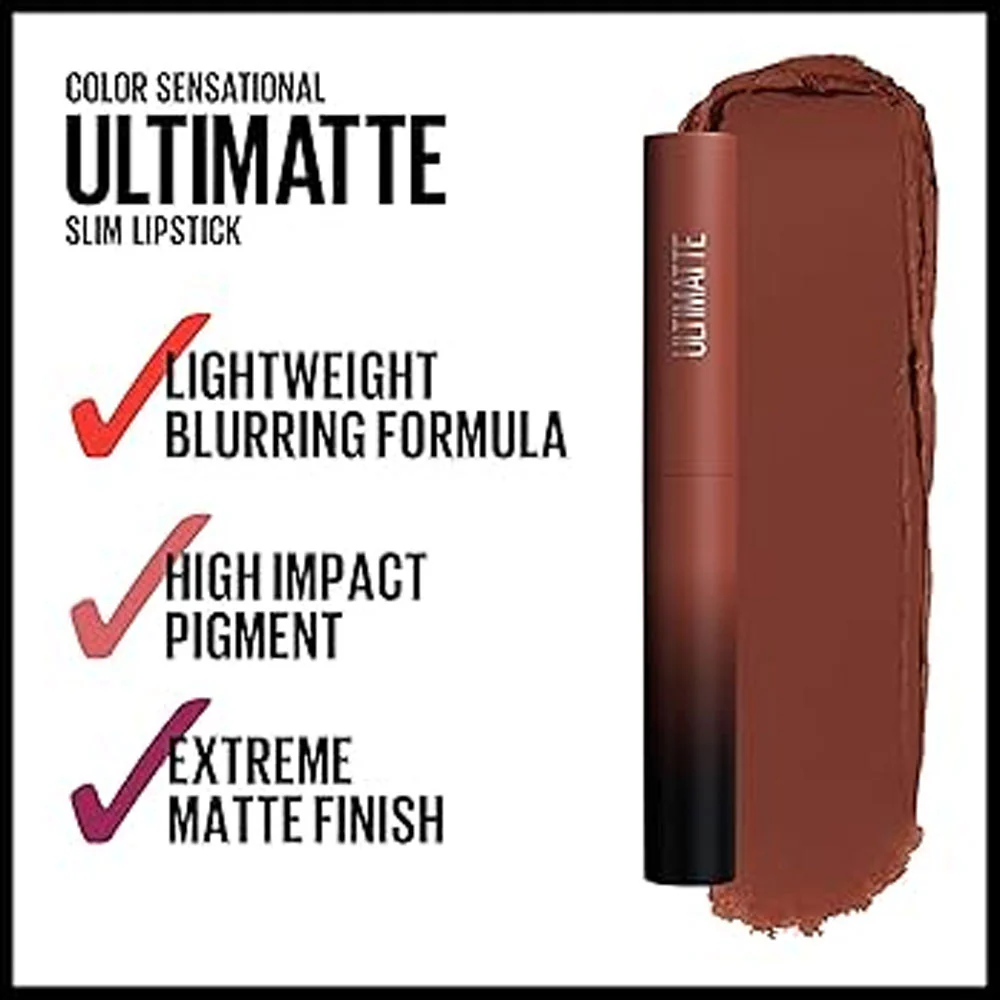 Maybelline Color Sensational Ultimatte Matte Lipstick 999 More Truffle - Image 2
