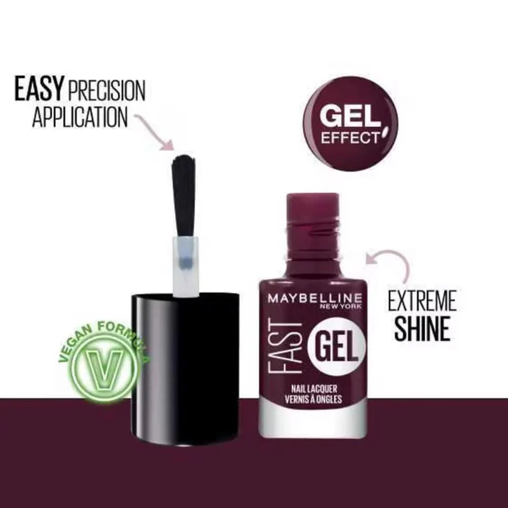 Maybelline Fast Gel Nail Lacquer 13 Possessed Plum 7ml - Image 3
