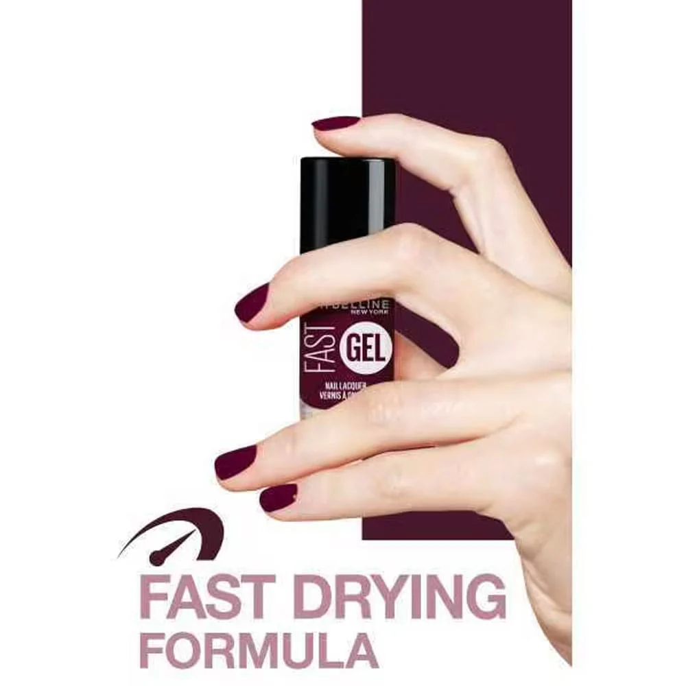 Maybelline Fast Gel Nail Lacquer 13 Possessed Plum 7ml - Image 4