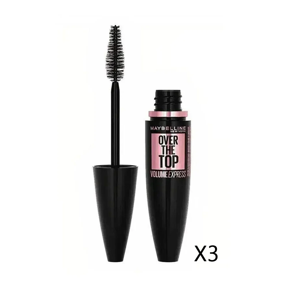 3x Maybelline Over The Top Volume Express Mascara 01 Black 8.7ml - Image 3