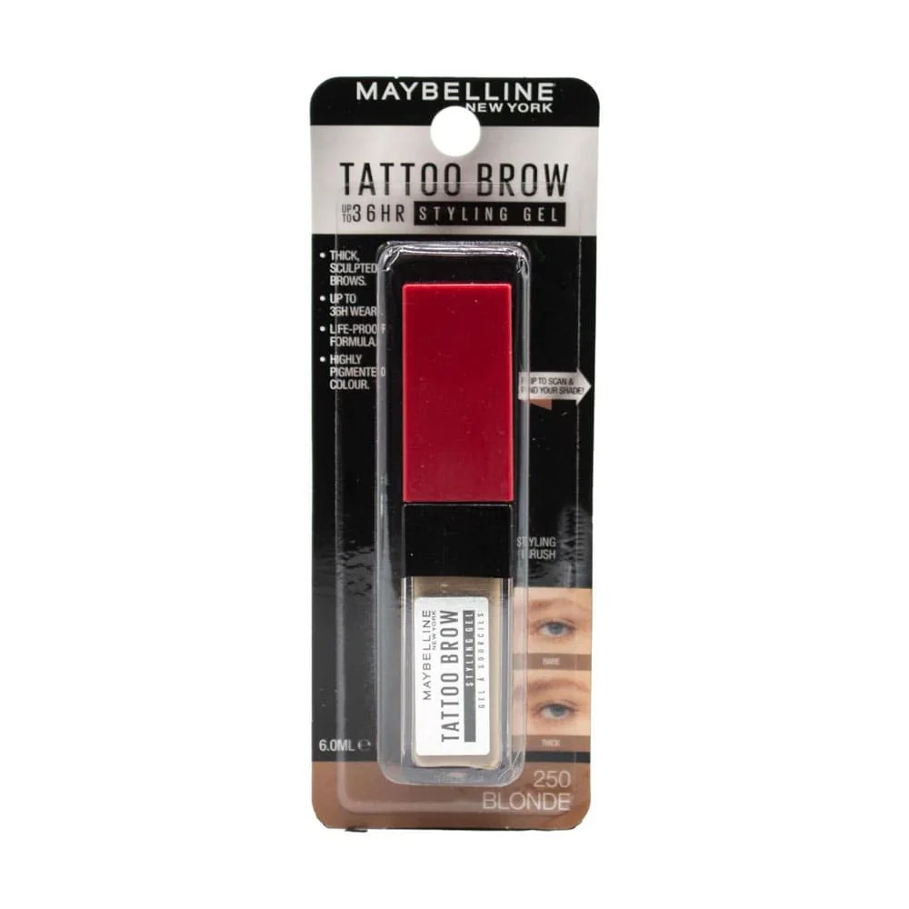Maybelline Tattoo Brow 36hr Styling Gel 250 Blonde 6ml - Image 2