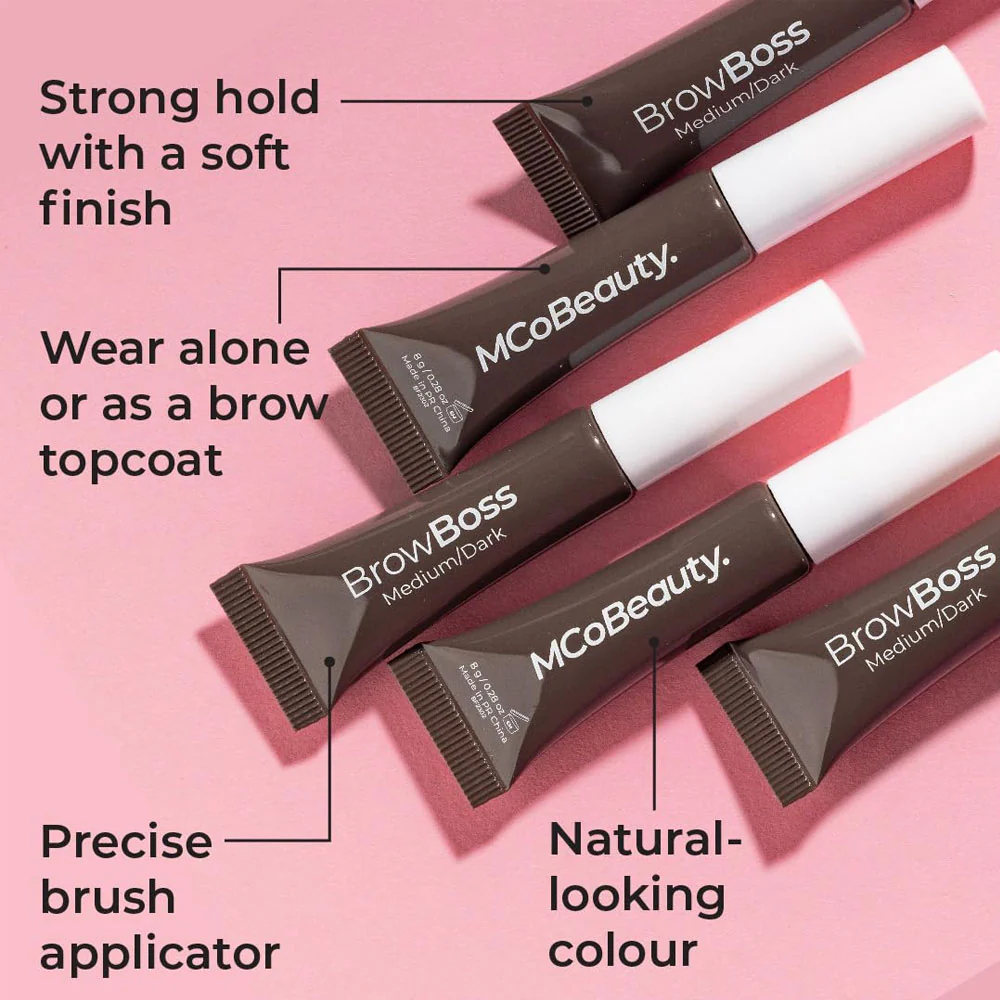 MCoBeauty Brow Boss Glue & Set Medium/Dark 8g - Image 2