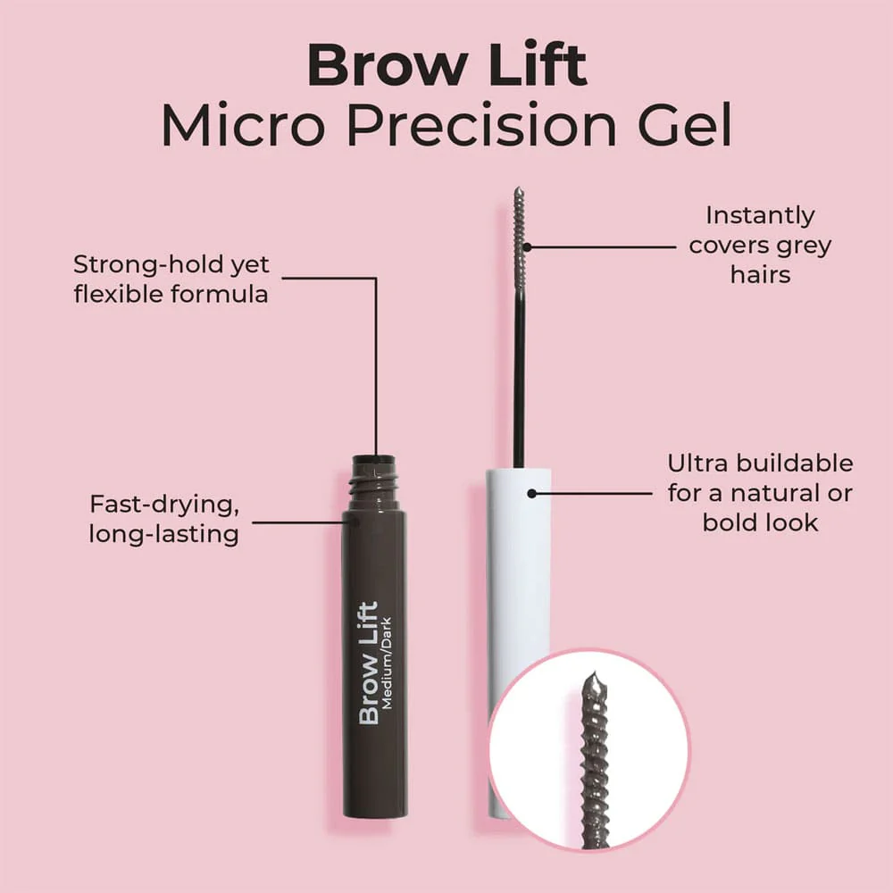 MCoBeauty Brow Lift Micro Precision Gel Medium/Dark 4.5ml - Image 2