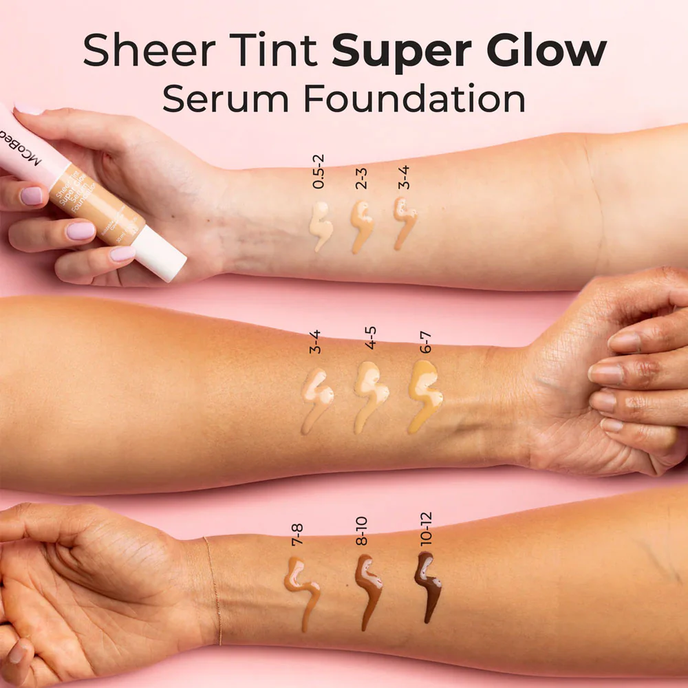MCoBeauty Sheer Tint Super Glow Serum Foundation 4-5 Medium 30ml - Image 3