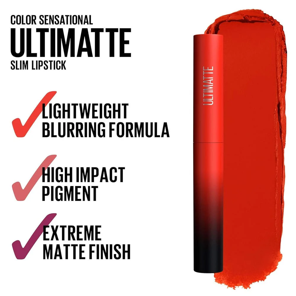 Maybelline Color Sensational Ultimatte Matte Lipstick 299 More Scarlet - Image 2