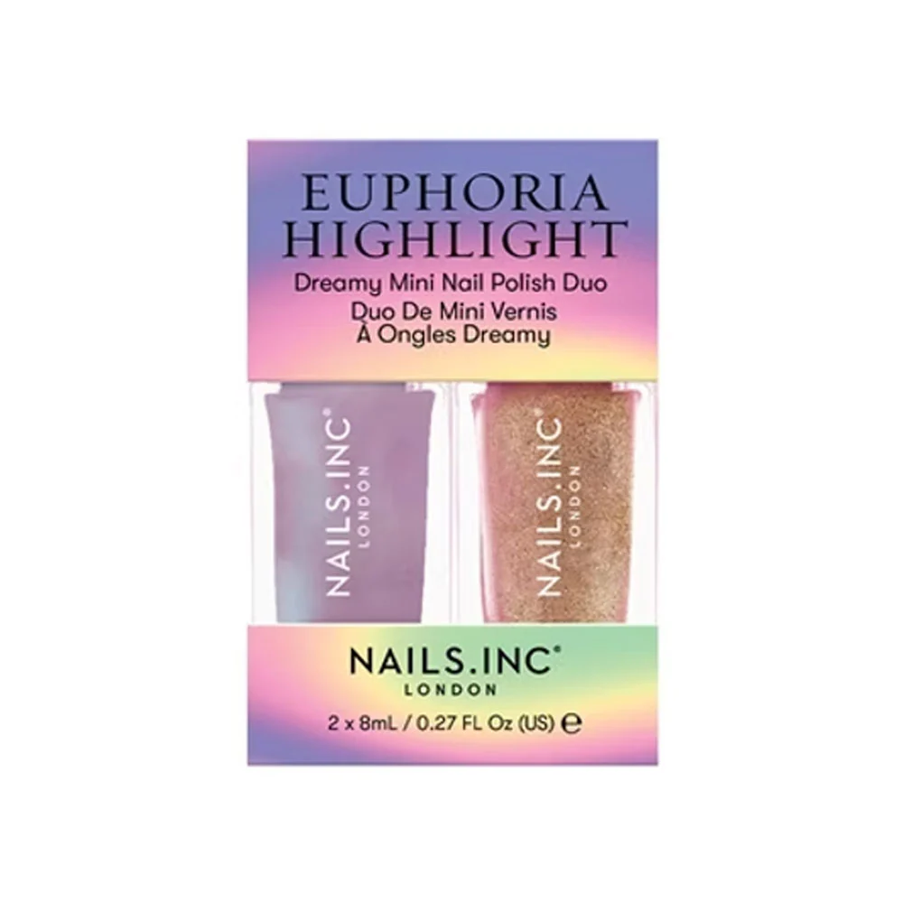 Nails Inc Dreamy Mini Nail Polish Duo Euphoria Highlight 2x8ml - Image 3