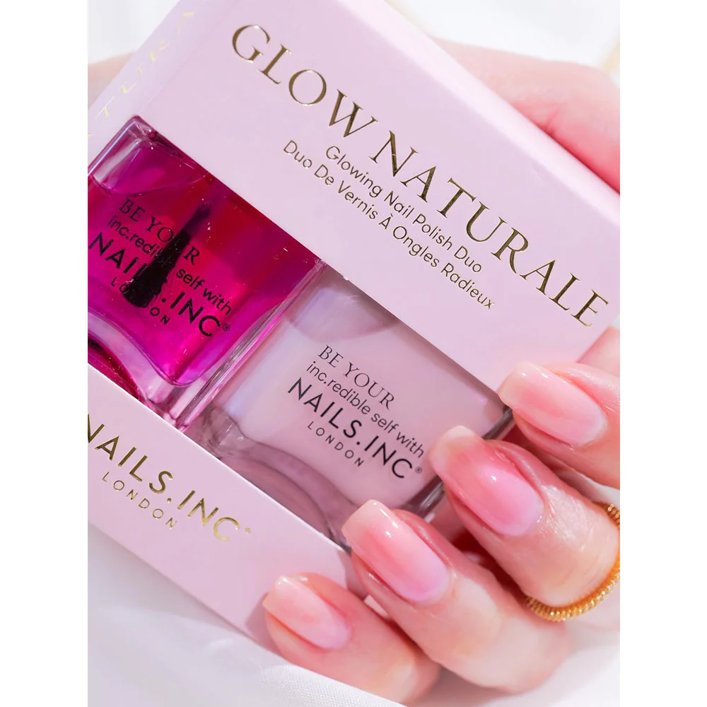 Nails Inc Duo Glow Naturale Glowing Nail Polish Duo 2x14ml - Image 3