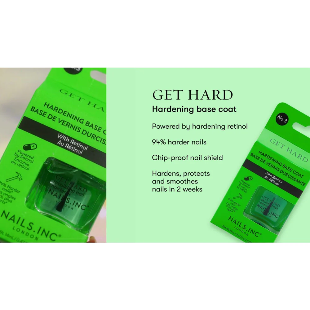 Nails Inc Get Hard No.3 Hardening Base Coat 14ml - Image 3