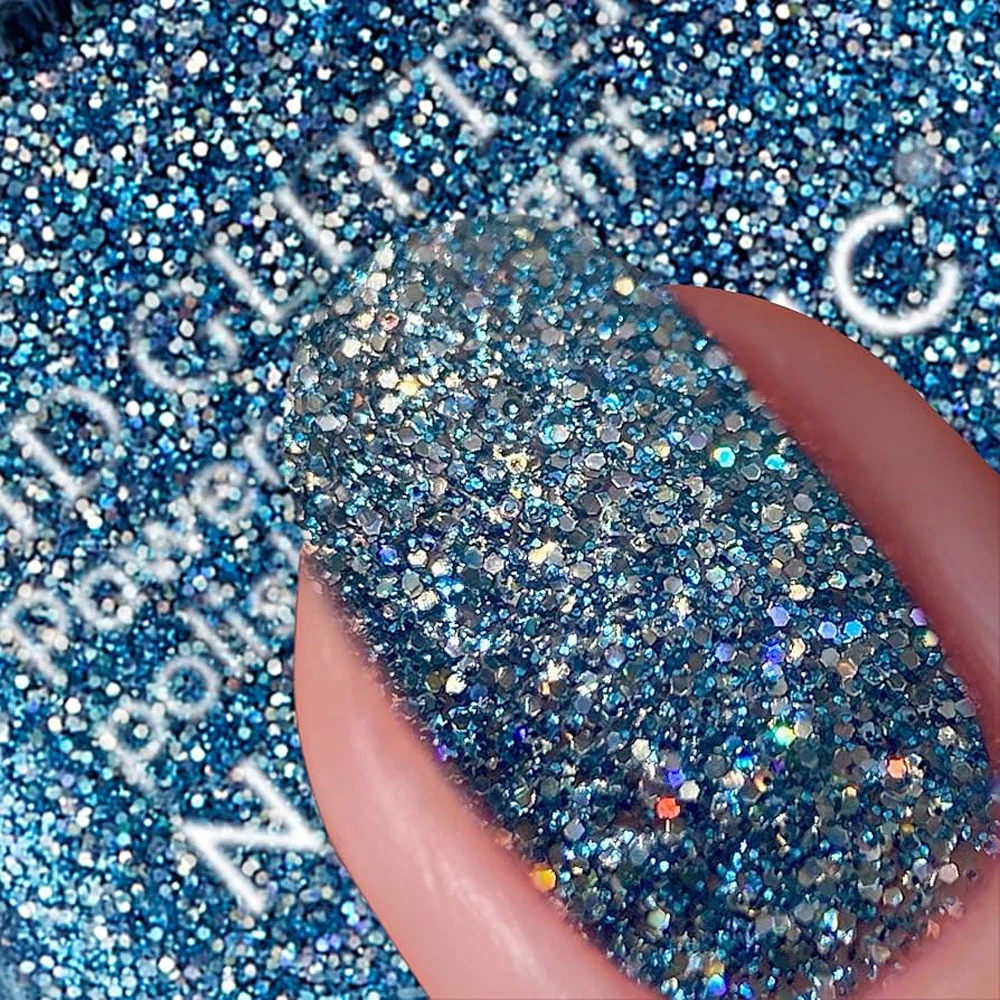Nails Inc HD Glitter Power Pigment Polish High Voltage Vibes Nail Polish 14ml - Image 3