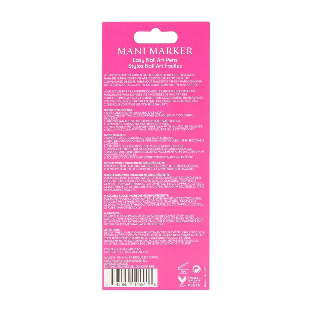 Nails Inc Mani Marker Bubblegum Pink 3ml - Image 3