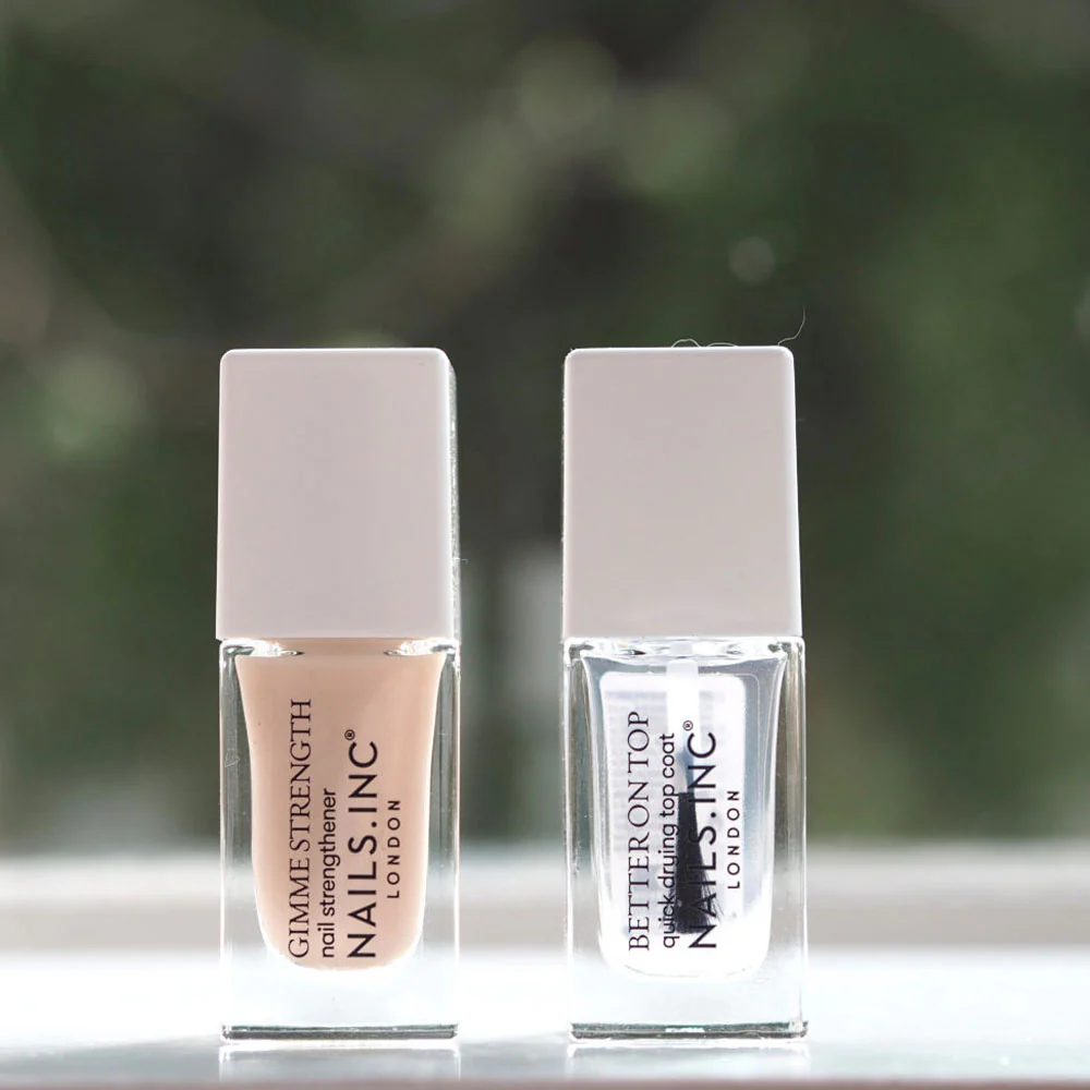 Nails Inc Mini Duo Gimme Strength Nail Strengthener Better On Top Top Coat 2x8ml - Image 3