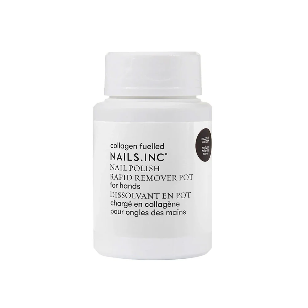 Nails Inc Nail Polish Rapid Remover Pot Collagen Fuelled Coconut Scented 60ml