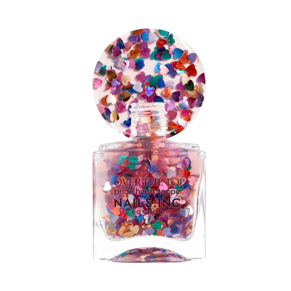 Nails Inc Over The Top Love In Sequins Pride Heart Topper Nail Polish 14ml - Image 3