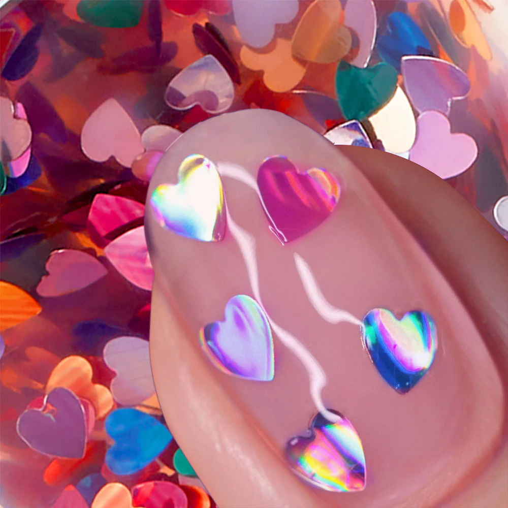 Nails Inc Over The Top Love In Sequins Pride Heart Topper Nail Polish 14ml - Image 4