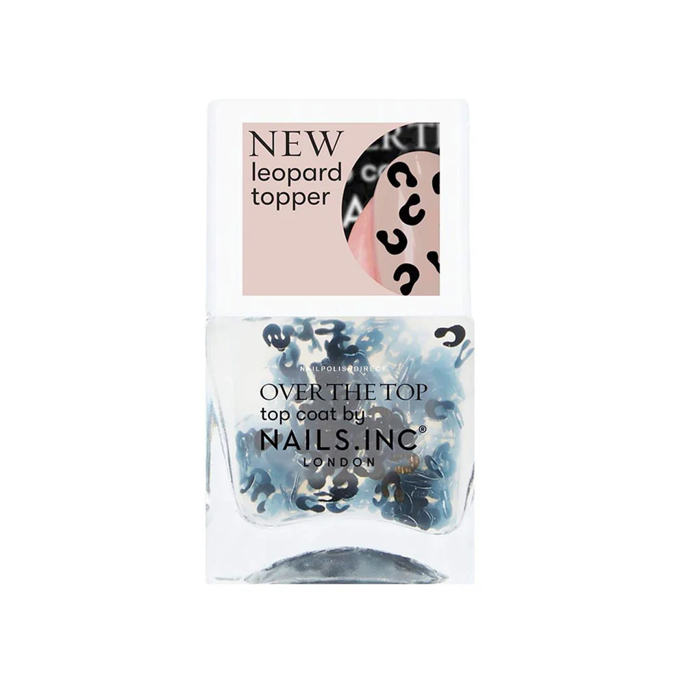 Nails Inc Over The Top Prowling In Paddington Leopard Topper Top Coat Nail Polish 14ml