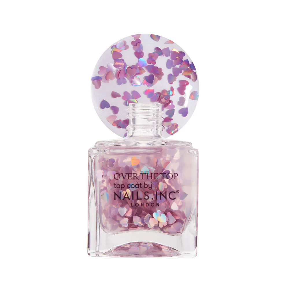 Nails Inc Over The Top Romancing In Regents Park Heart Nail Topper Nail Polish 14ml - Image 2