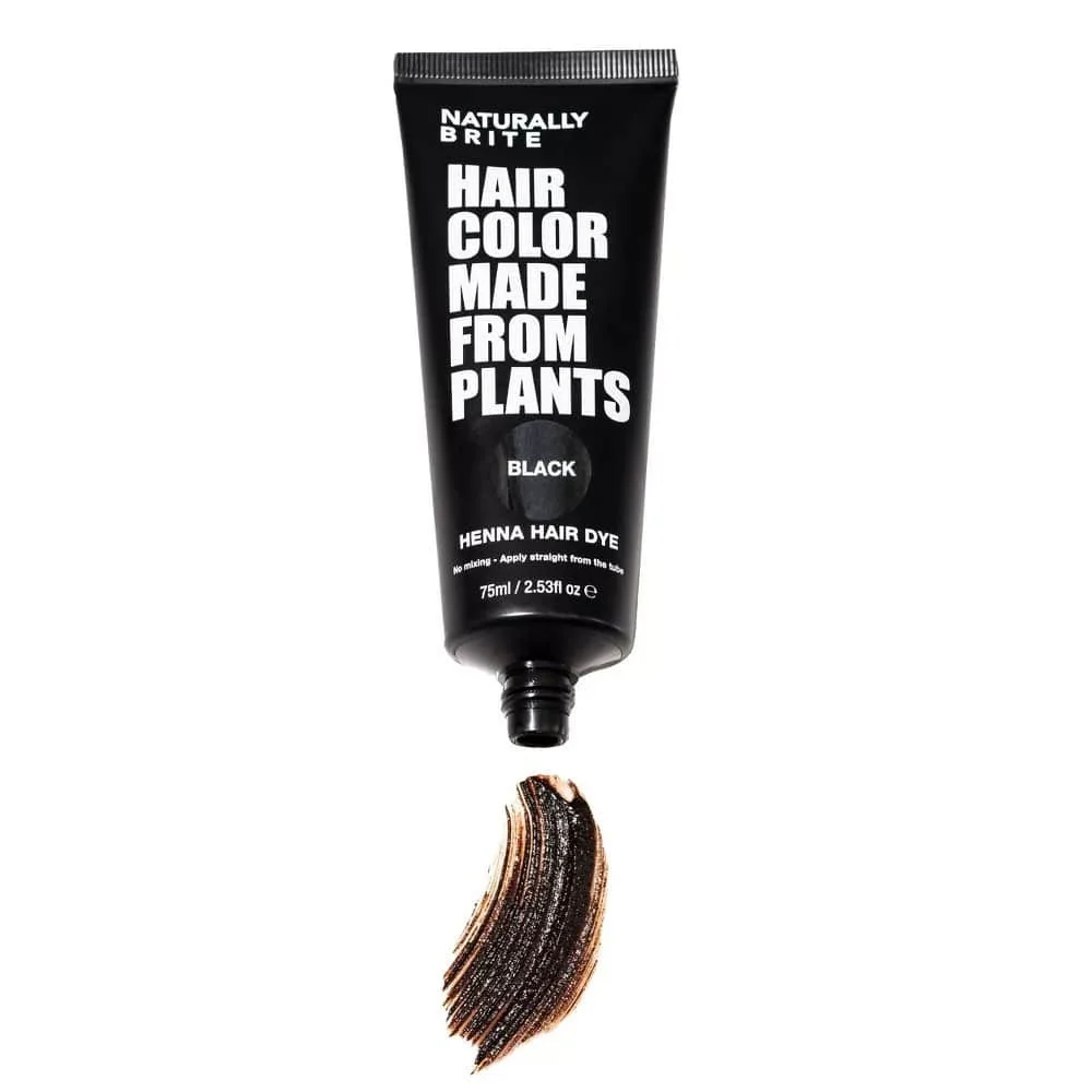 Naturally Brite Henna Hair Dye Black 75ml - Image 2
