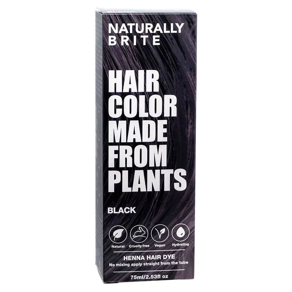 Naturally Brite Henna Hair Dye Black 75ml - Image 5