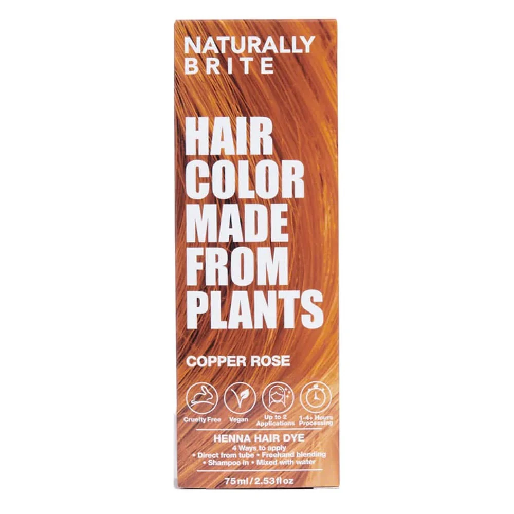 Naturally Brite Henna Hair Dye Copper Rose 75ml - Image 3