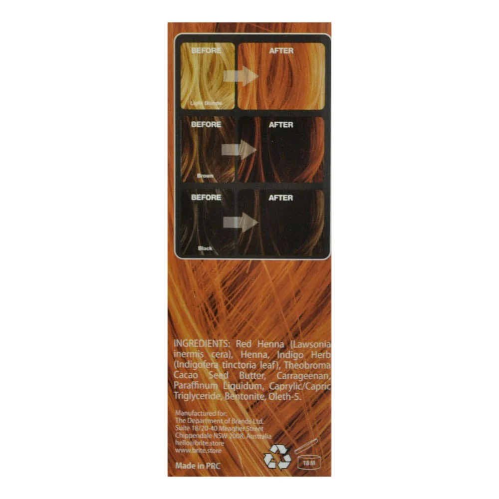 Naturally Brite Henna Hair Dye Copper Rose 75ml - Image 4