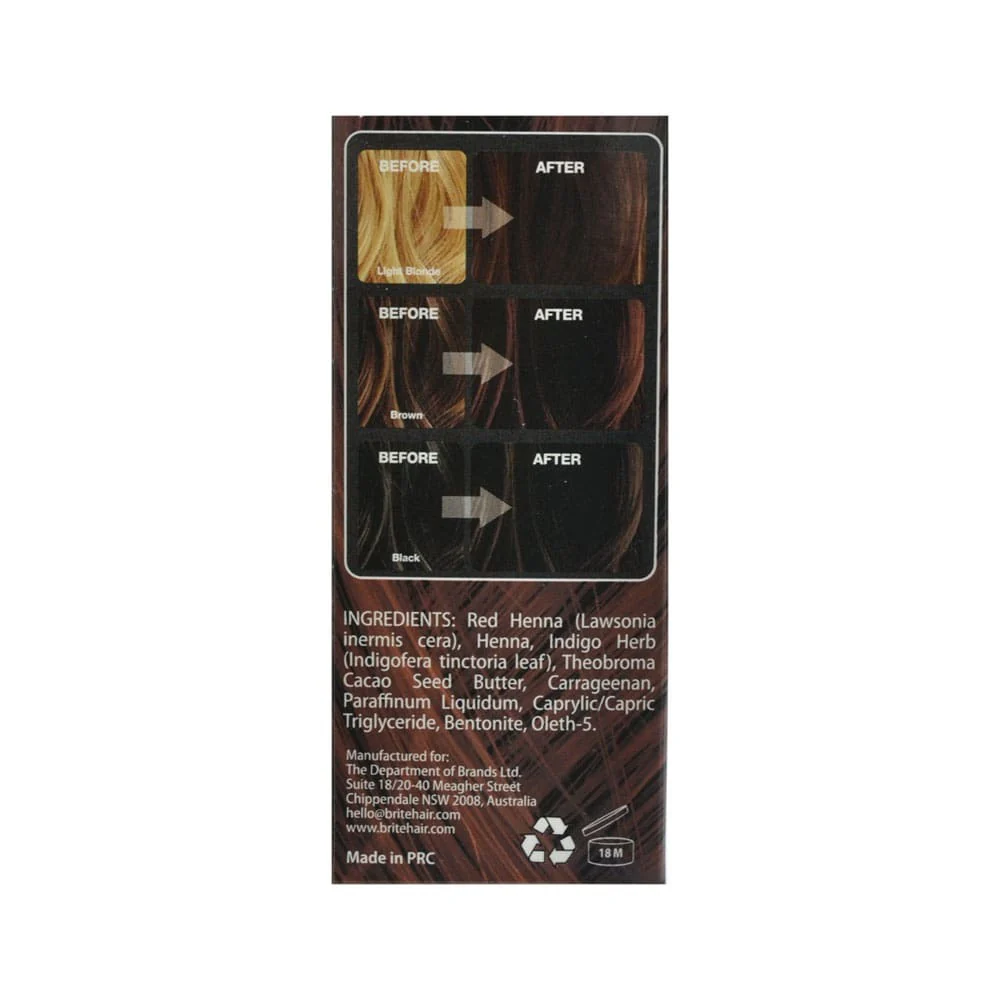 Naturally Brite Henna Hair Dye Dark Brown 75ml - Image 4